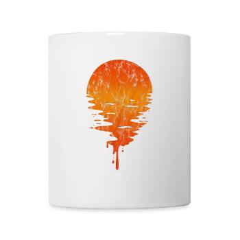 Coucher de soleil sur la mer - Mug blanc - blanc - Devant