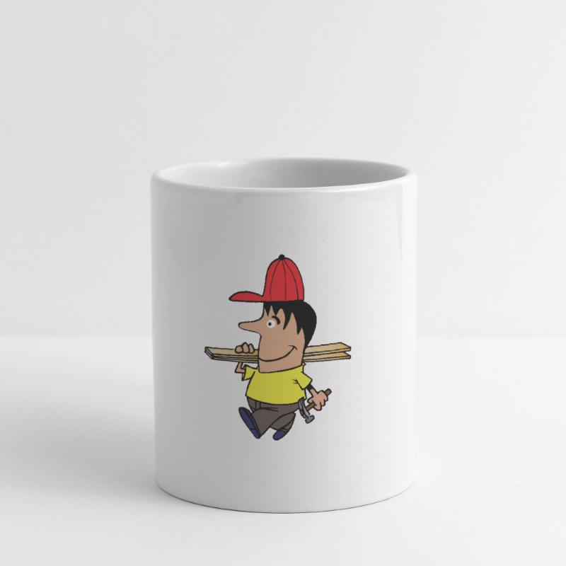 Artisan de la construction, constructeur de marteaux, de planches Mug blanc