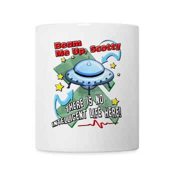 Beam Me Up! Alien-UFO-Raumschiff-Science-Fiction - Tasse - Weiß - Vorne