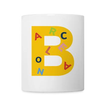 Barcelona T-Shirt  - Tasse - Weiß - Vorne