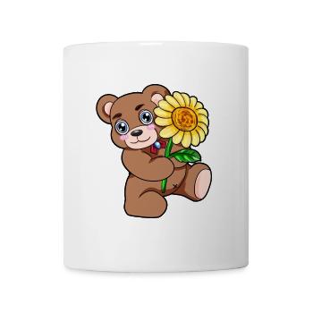 Teddy Bear Flower Sunflower - Mug - white - Front