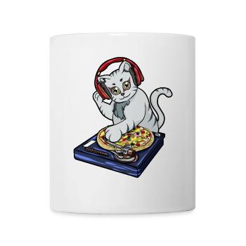 Cat Pizza DJ - Mug - white - Front