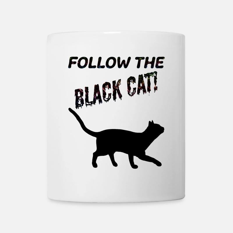 Chat noir - Mug blanc - blanc