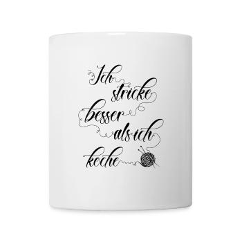 Stricken - Tasse - Weiß - Vorne