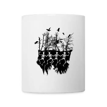 Dancing Skeleton Illustration Black & White - Mug - white - Front