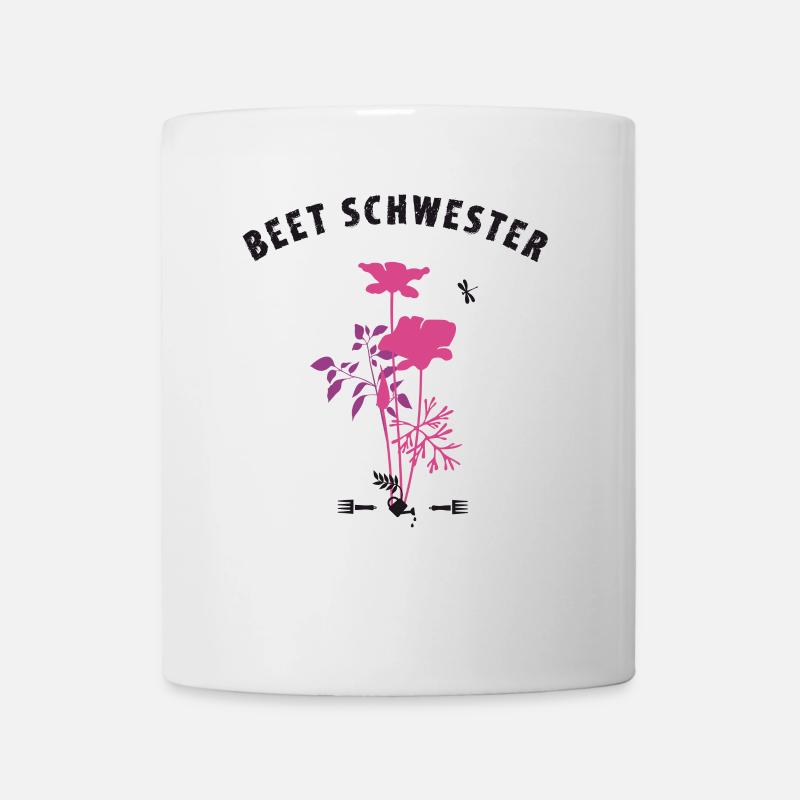 beet Schwester Humor Gärtnern Blumen pflanzen bio - Tasse - Weiß
