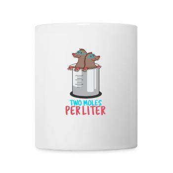 Deux moles par litre / chemise amusante - Mug blanc - blanc - Devant