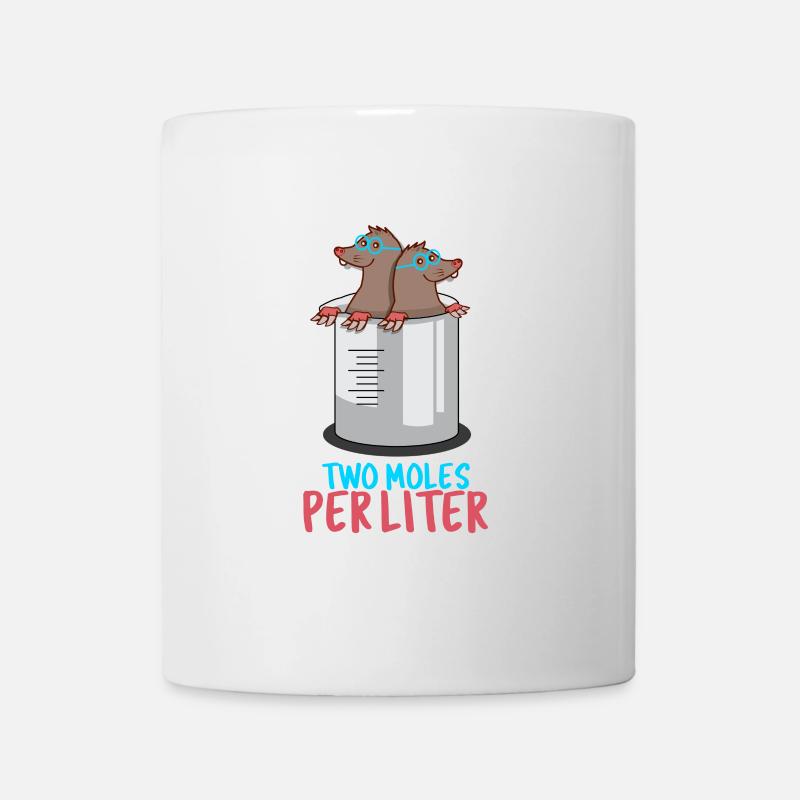 Two Moles per Liter / Spass-Shirt - Tasse - Weiß