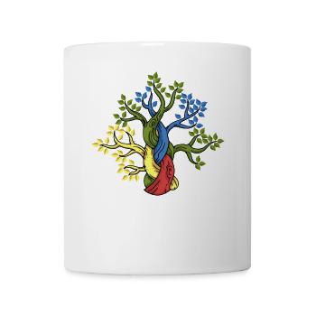 Baum Eiche Wald Naturliebhaber Äste Geschenk - Tasse - Weiß - Vorne