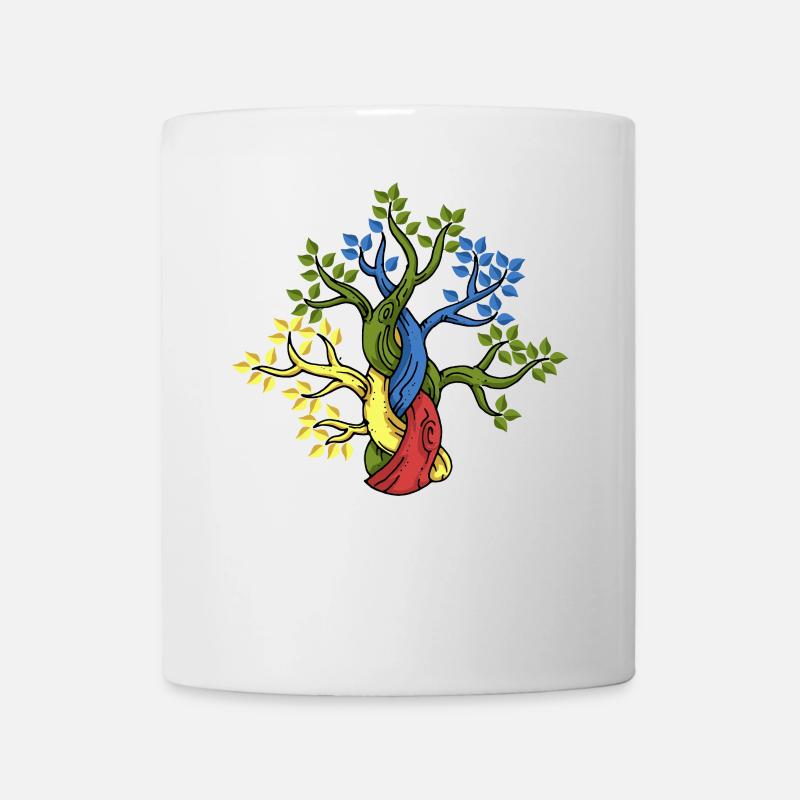 Baum Eiche Wald Naturliebhaber Äste Geschenk - Tasse - Weiß