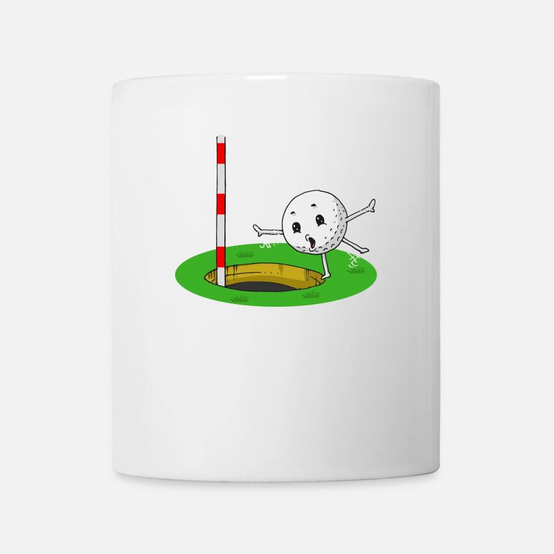 Je toucherais la balle de golf de golfeur - Mug blanc - blanc
