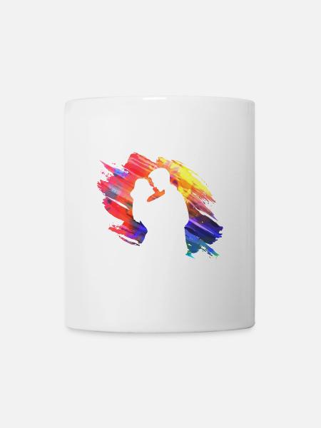 Colorful, artful style T-shirt - Mug - white