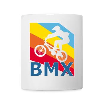 Vintage Retro Style BMX Fahrrad Zweirad Radsport - Tasse - Weiß - Vorne