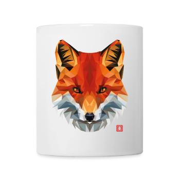 renard géométrique - Mug blanc - blanc - Devant