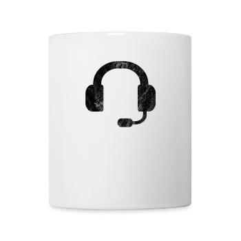 Headset / Kopfhörer / DJ / Gamer - Tasse - Weiß - Vorne