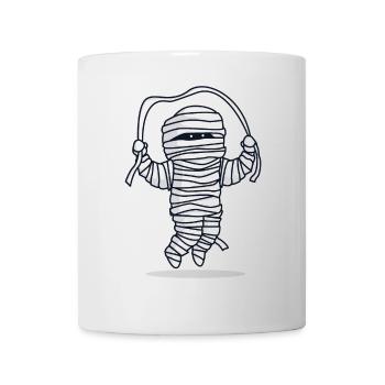 Mumie beim Seilspringen - Tasse - Weiß - Vorne