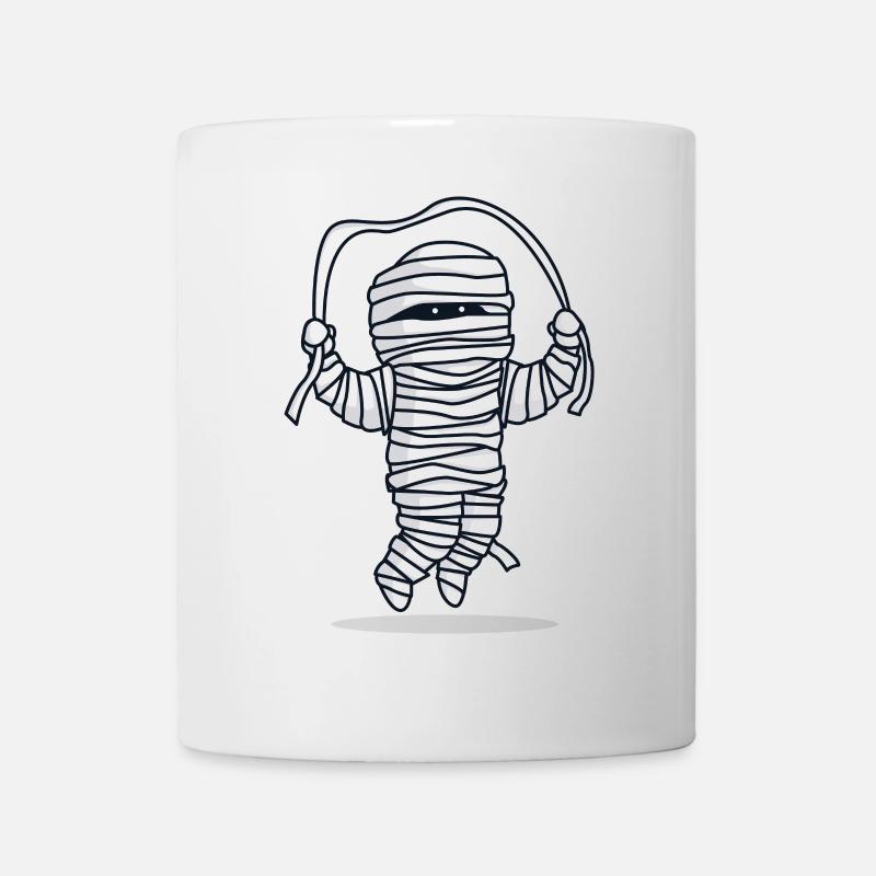 Mumie beim Seilspringen - Tasse - Weiß