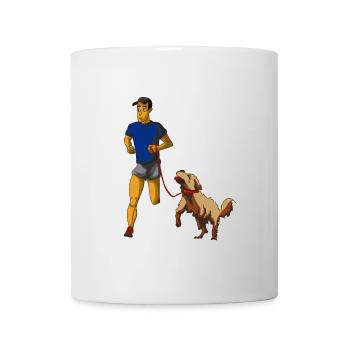 Running with dog - Mug - white - Front