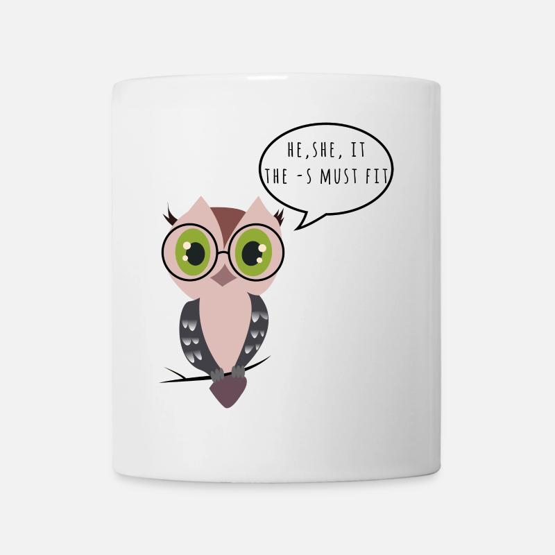 English teacher teaching he she s must fit - Mug - white
