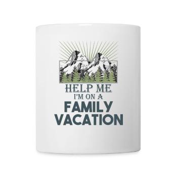 Aidez-moi je suis en vacances en famille / cadeau / hommes - Mug blanc - blanc - Devant