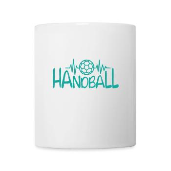 Battement de coeur de handball - Mug blanc - blanc - Devant