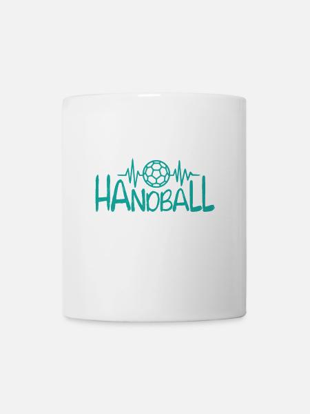 Battement de coeur de handball - Mug blanc - blanc