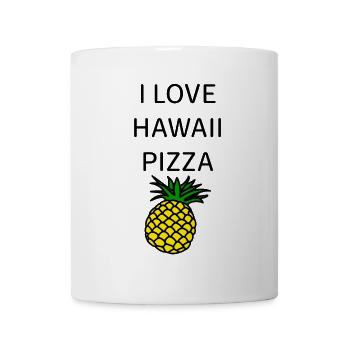 Pizza hawaïenne - Mug blanc - blanc - Devant