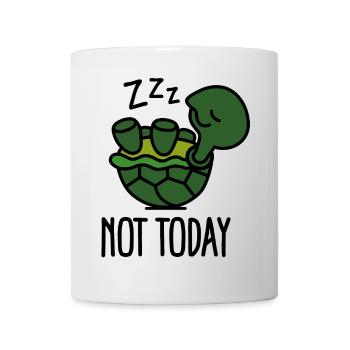Not today - cute - sleeping - lazy - turtle - baby - Mug - white - Front