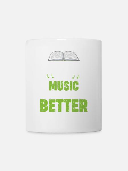 Book Books Reading Music - Mug - white