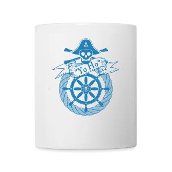 Yo Ho Totenschädel Piratenschiff - Tasse - Weiß - Vorne