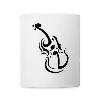 Notes de violon - Mug blanc - blanc - Devant