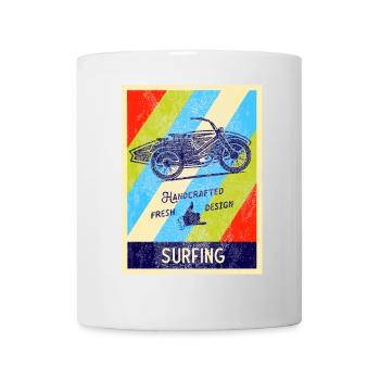 Surfen Retro Vintage Old School - Tasse - Weiß - Vorne