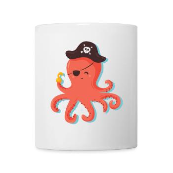Pirate Octopus T-Shirt / A Pirate Squid - Mug - white - Front