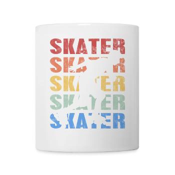Vintage Retro Style Inline Skater Rollschuhe - Tasse - Weiß - Vorne