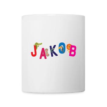 Je m'appelle Jacob T-Shirt Prénom Enfant - Mug blanc - blanc - Devant