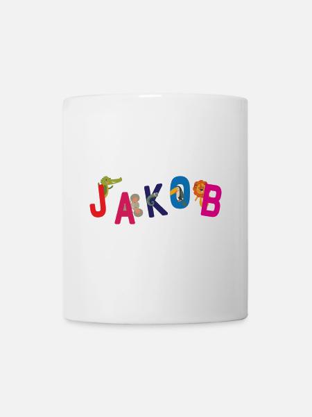 Mein Name ist Jakob T-Shirt Vorname Kind - Tasse - Weiß