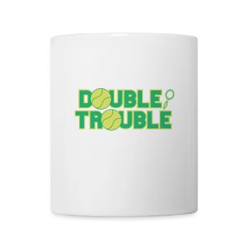Tennis Double Trouble - Tasse - Weiß - Vorne