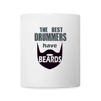 Les meilleurs batteurs ont des barbes - Mug blanc - blanc - Devant