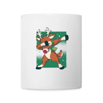 Noël cool et moderne, cerf dansant - Mug blanc - blanc - Devant