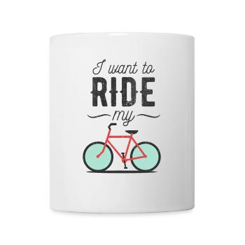 I want to ride my Bike - Tasse - Weiß - Vorne