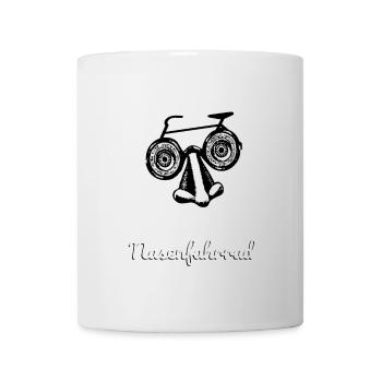 Verruecktes Nasenfahrrad dunkel - Tasse - Weiß - Vorne