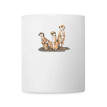 Erdmännchen Süße Tierkinder Zoo Tierliebhaber - Tasse - Weiß - Vorne