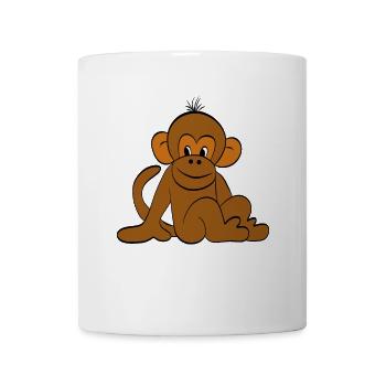 Singe mignon - Mug blanc - blanc - Devant