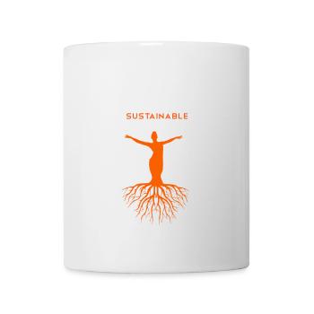 Durabilité durable de la chemise - Mug blanc - blanc - Devant