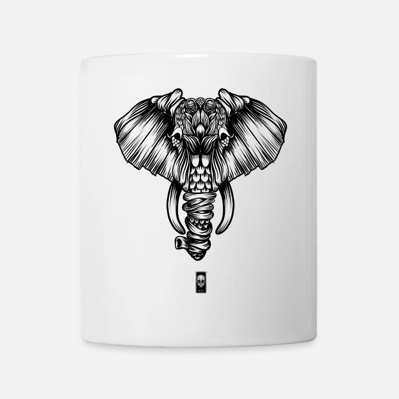 l'éléphant - Mug blanc - blanc