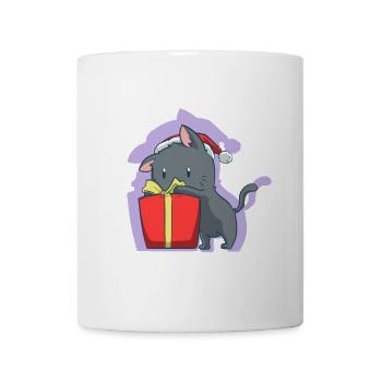 Chat mignon chat de noël noel - Mug blanc - blanc - Devant