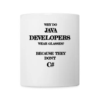 java developers joke Java Developer Developer - Mug - white - Front