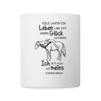 Pferde Glück Love liebe - Tasse - Weiß - Vorne
