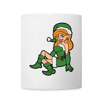 Weihnachten Christmas Elf Xmas Weihnachtselfe Elfe - Mug - white - Front