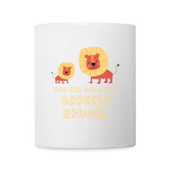 Famille grand lion frère grand frère t-shirt - Mug blanc - blanc - Devant